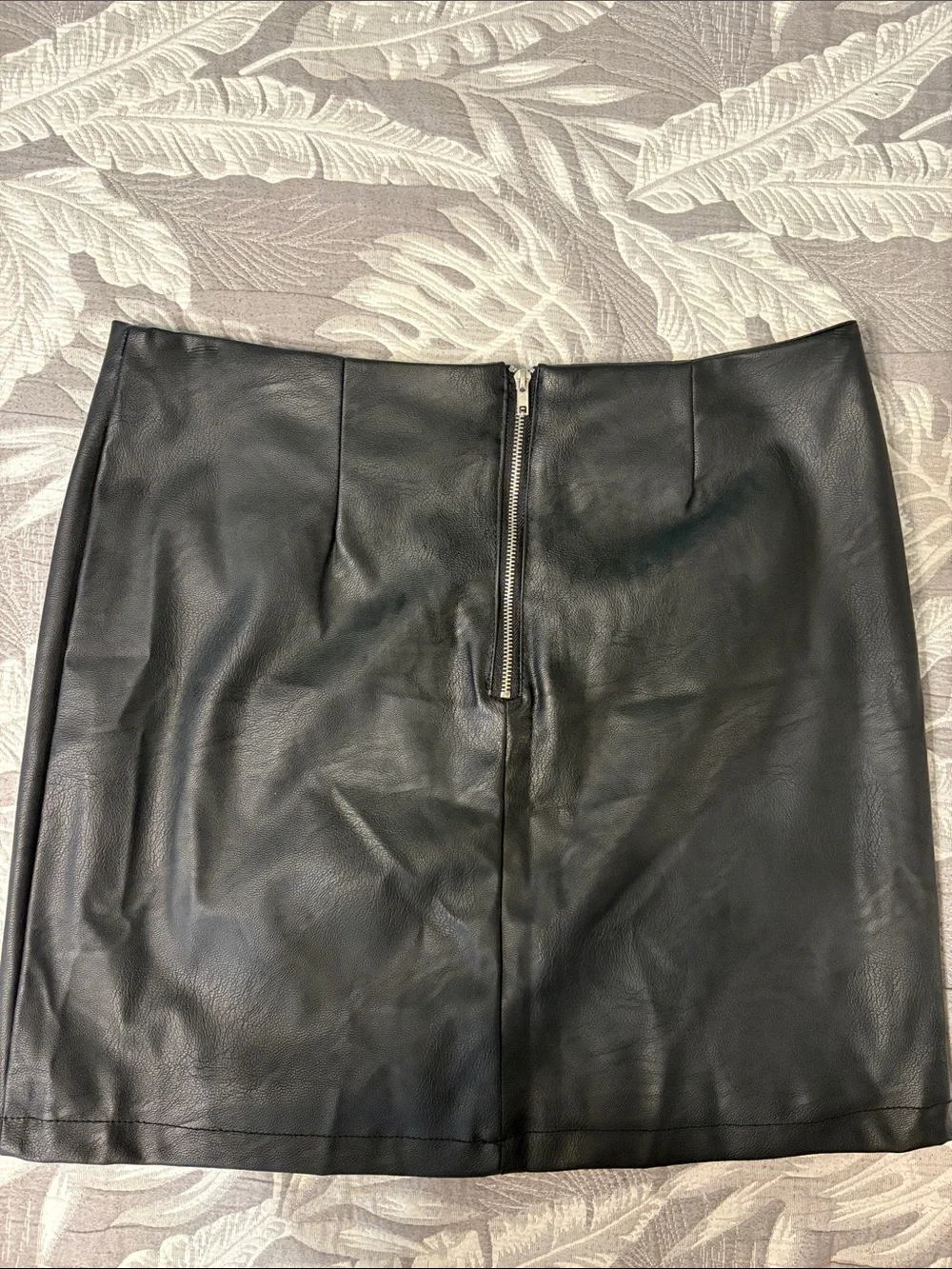Hot Gal Black Faux Leather Studded Mini Skirt